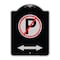 Signmission No ParkingW/ Bidirectional Arrow Heavy-Gauge Aluminum Architectural Sign, 24" x 18", BS-1824-23656 A-DES-BS-1824-23656 - alternate 1